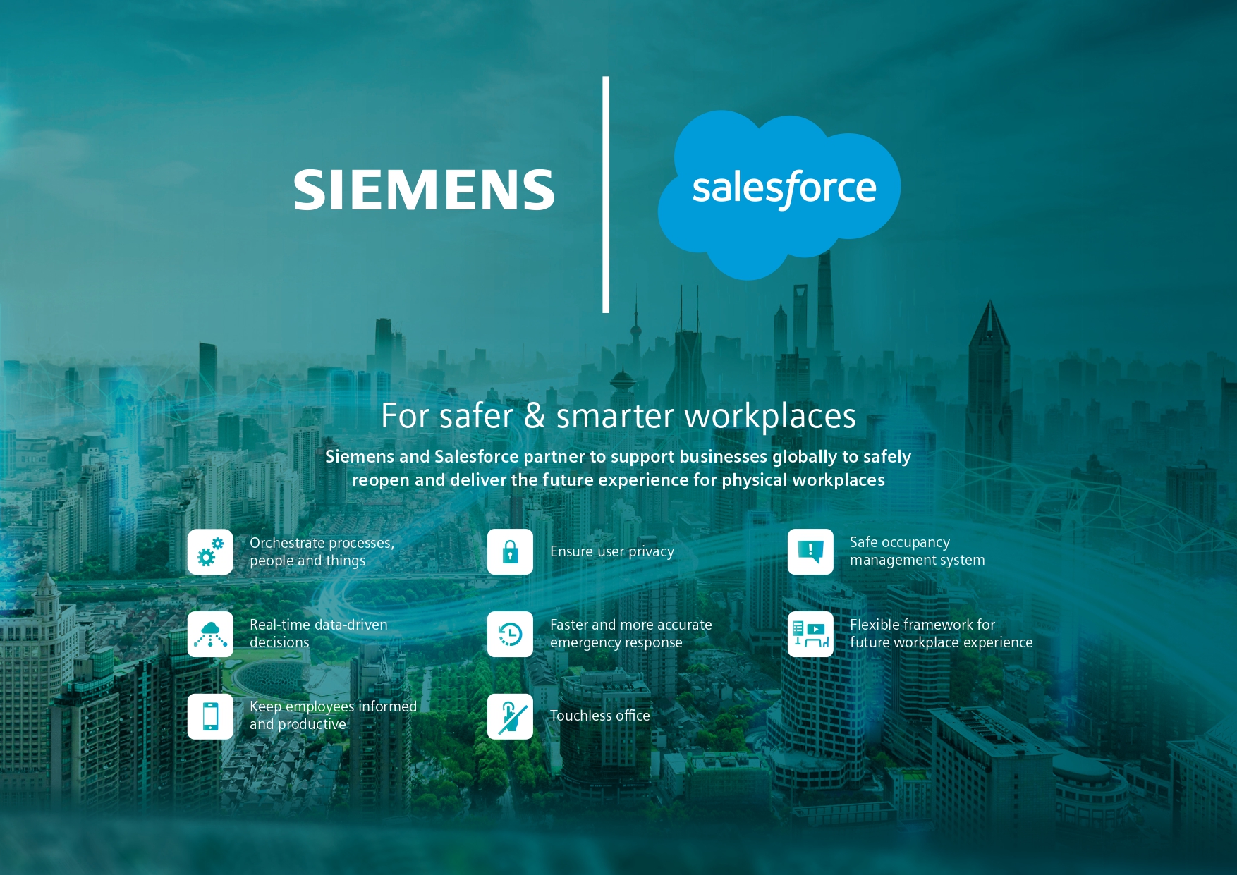 Image for Siemens And Salesforce Partner To Deliver The Future Experience For Safe Workplaces