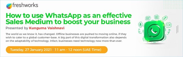 Image for ONLY Webinars Launches Webinar Titled, ‘How To Use WhatsApp As An Effective Sales Medium To Boost Your Business’.
