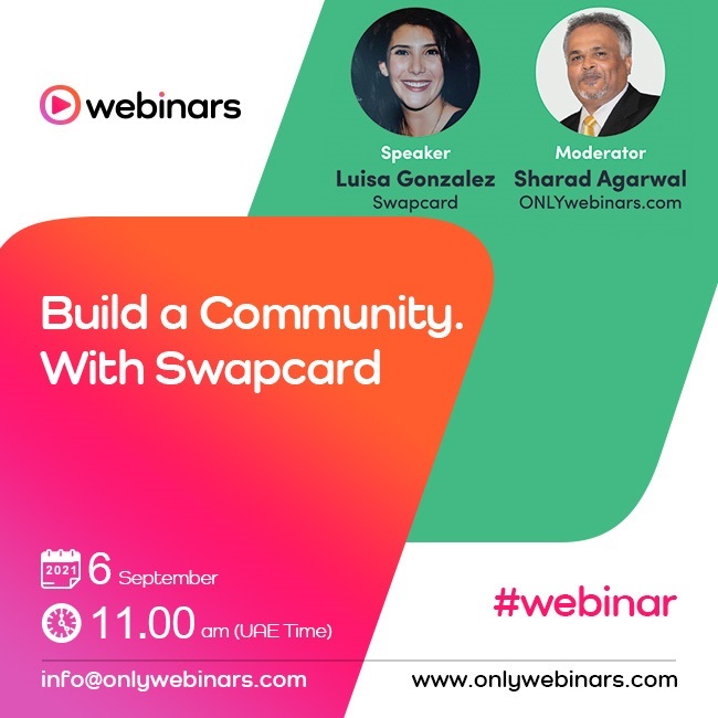Image for ONLY Webinars Launches Webinar Titled, ‘Build A Community. With Swapcard’.