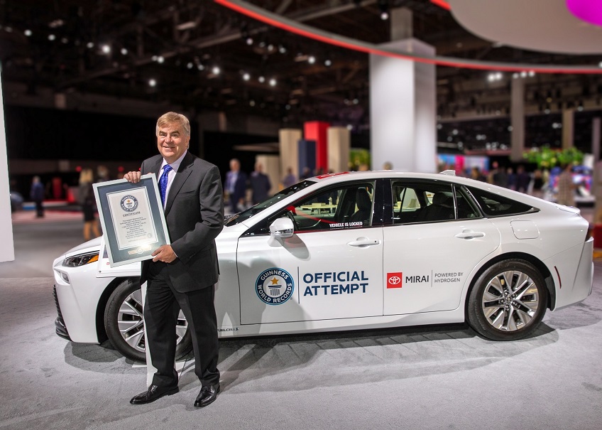 Image for Toyota Mirai Sets New Guinness World Record With 1,360 km Zero Emission Journey