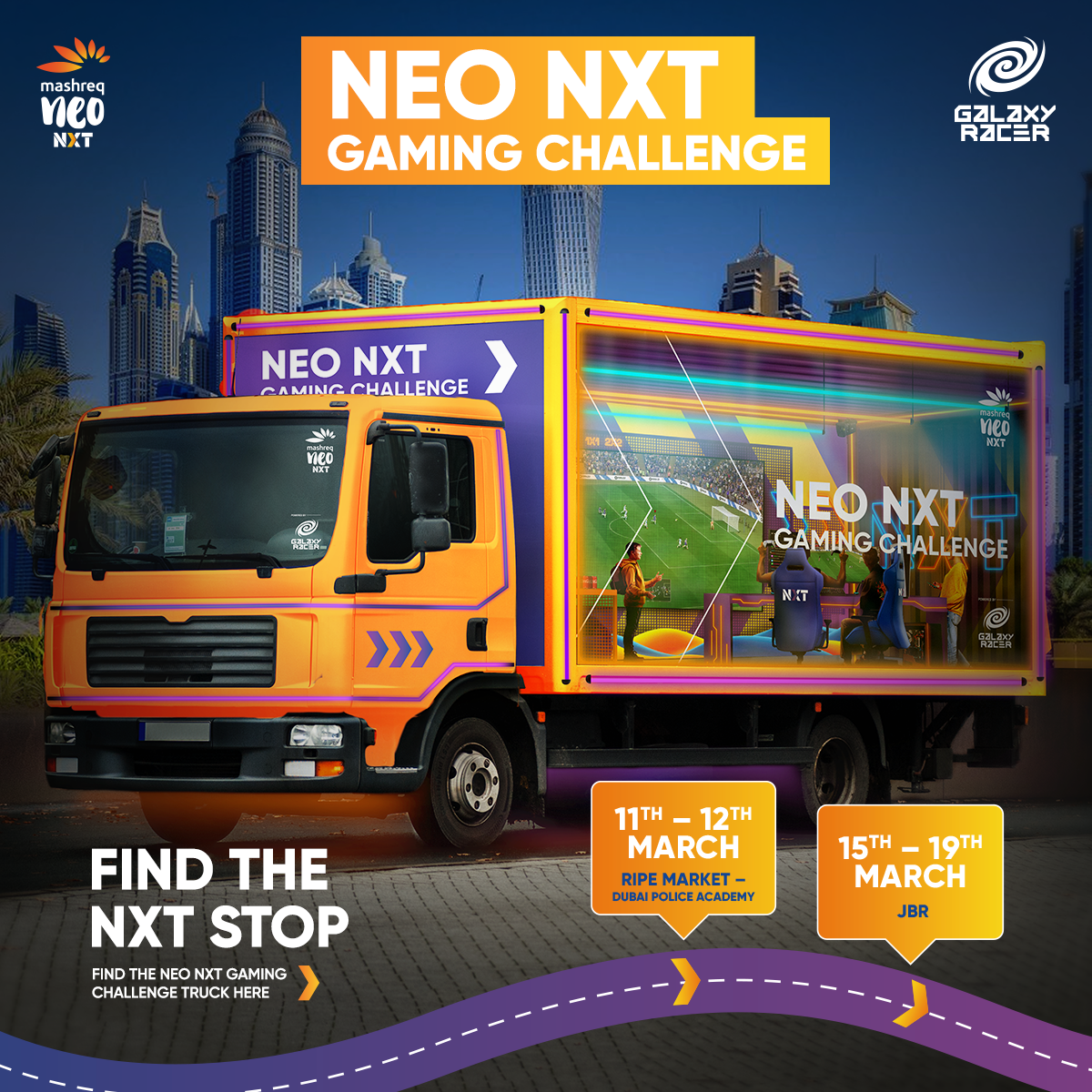 Image for Set To Hit The Road! Galaxy Racer & Mashreq Debut The Mashreq Neo NXT Gaming Challenge