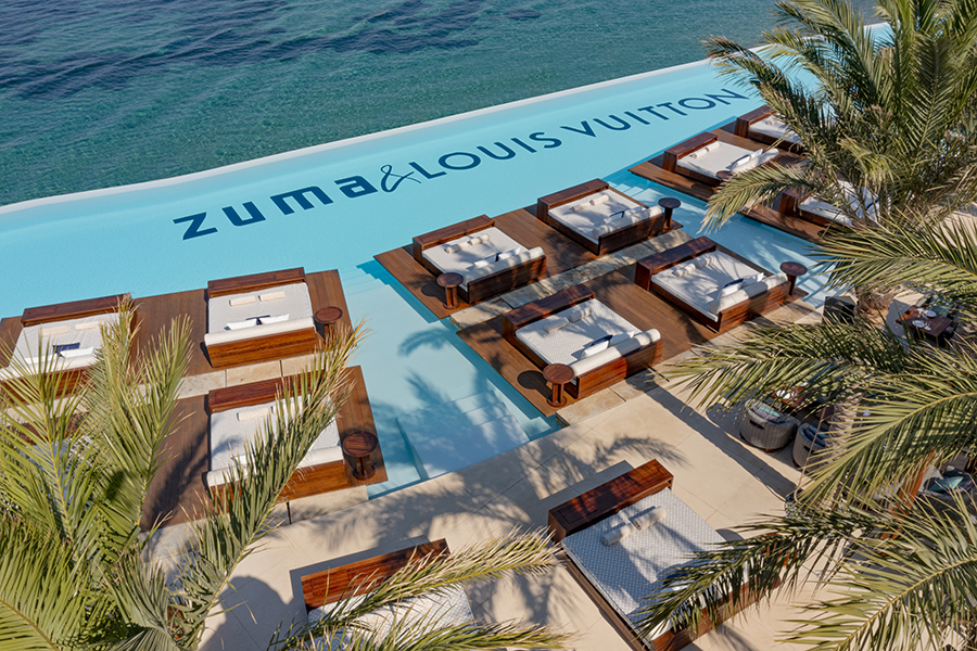 Louis Vuitton Takes Over The Pool At Zuma Mykonos