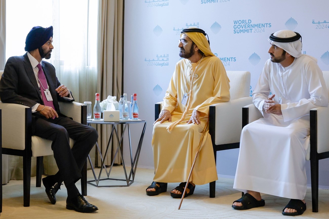 Image for Mohammed Bin Rashid Meets With President Of The World Bank Group At World Governments Summit 2024