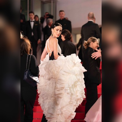 Image for Supermodel Elvira Jain Dazzles In Custom-Made Luisa Spagnoli Dress At Cannes Film Festival Premiere