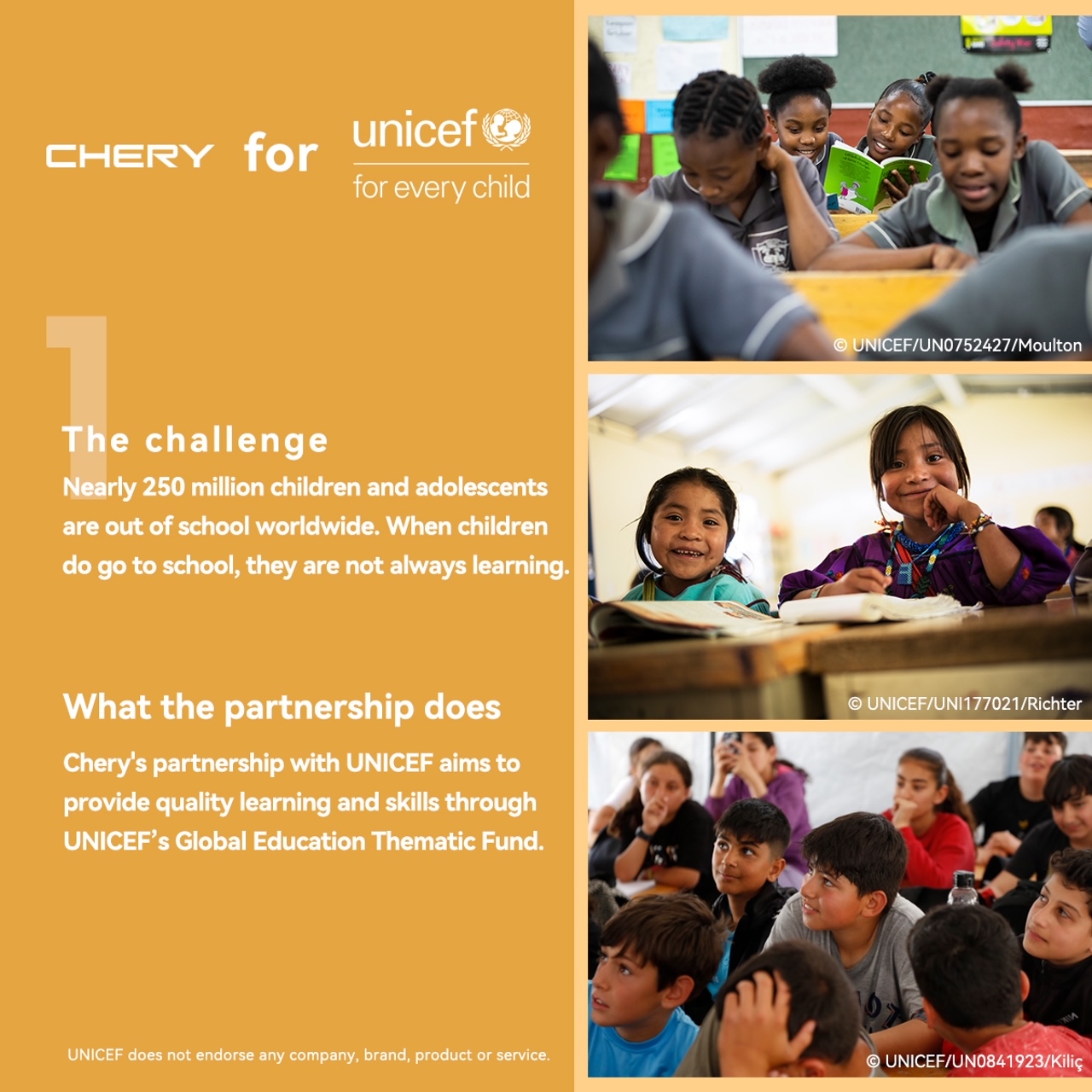 Image for Chery X UNICEF Initiative Promotes Global Children’s Education