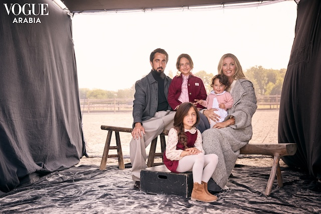 Vogue Arabia’s September Issue: A Modern Fairytale With Natalie Lankester And Sheikh Rashid Bin Ahmed Al Maktoum – Featuring Their Whole Family Together For The First Time