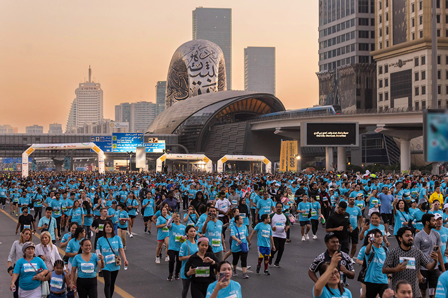 Over 300,000 Athletes Descend On Sheikh Zayed Road For Dubai Run 2025