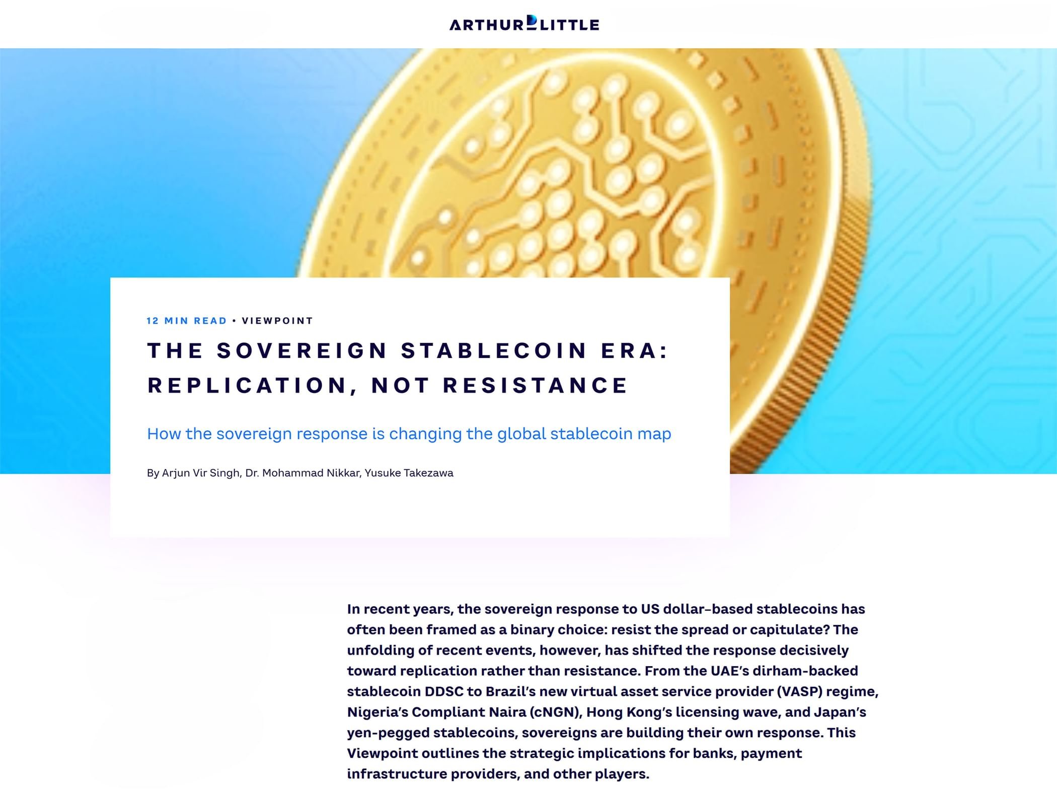 UAE Leads The Region Into New Era Of Regulated Stablecoins